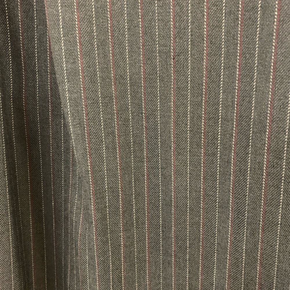 Kathie Lee Collection Gray and Red Pinstripe Blazer